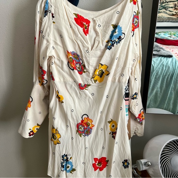 Free People Floral Peek-a-boo Sleeve Dress - Picture 2 of 3